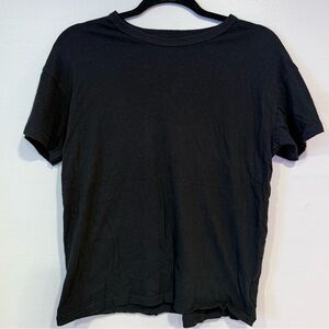American Eagle Oversized Black Short-Sleeve Basic Tee Size XS